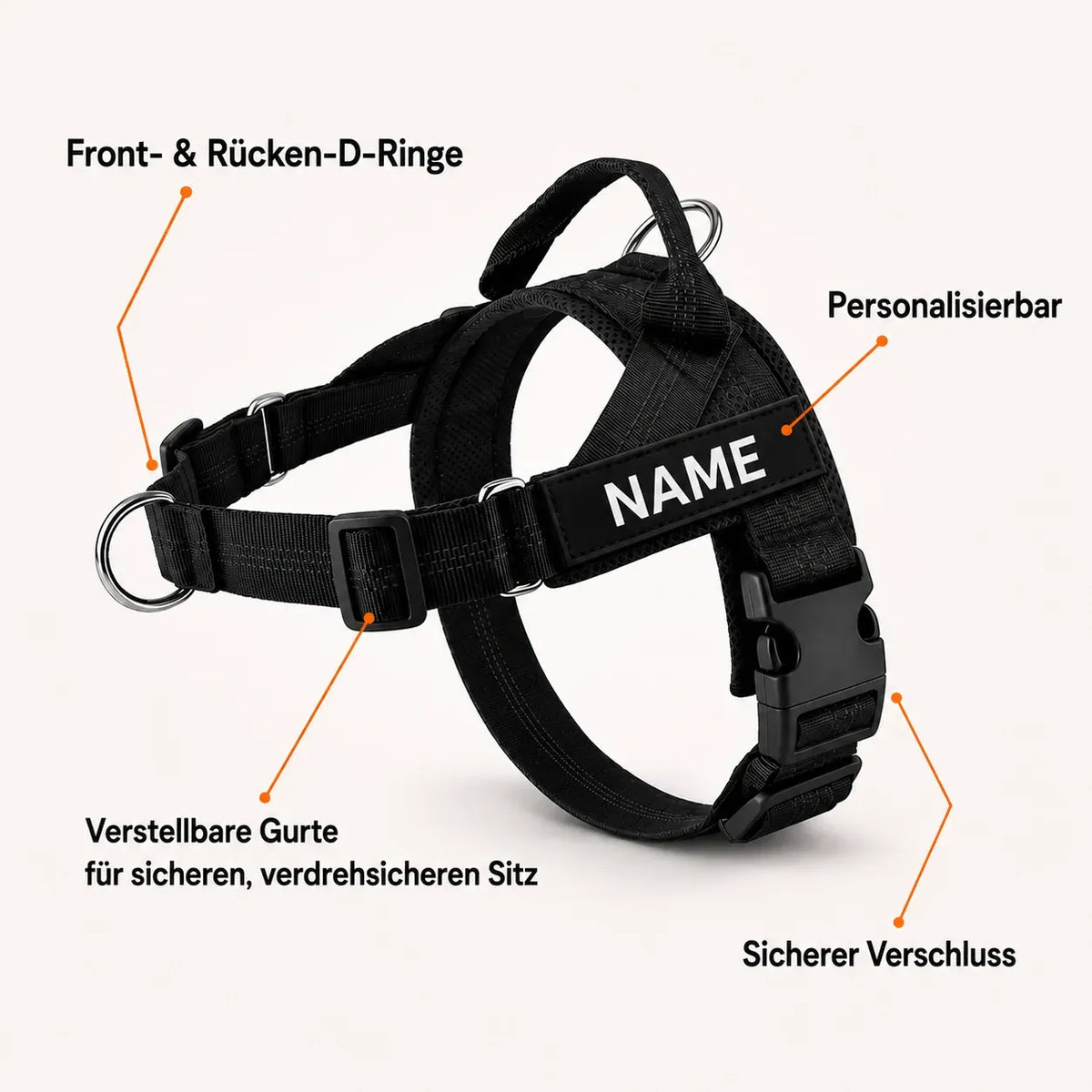 PfotenHerz™ Anti Zieh-Geschirr